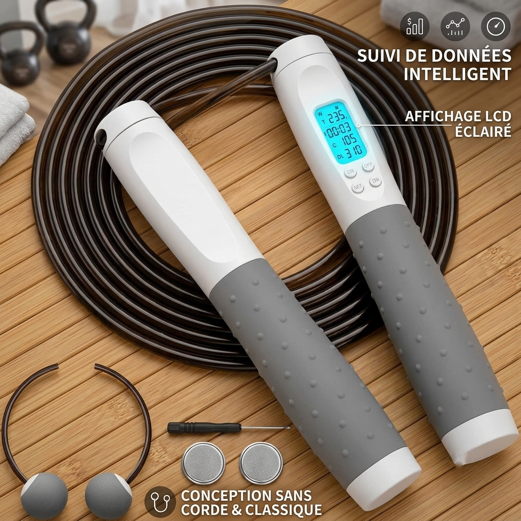 Corde à Sauter Connectée – Compteur Électronique | MagCarry